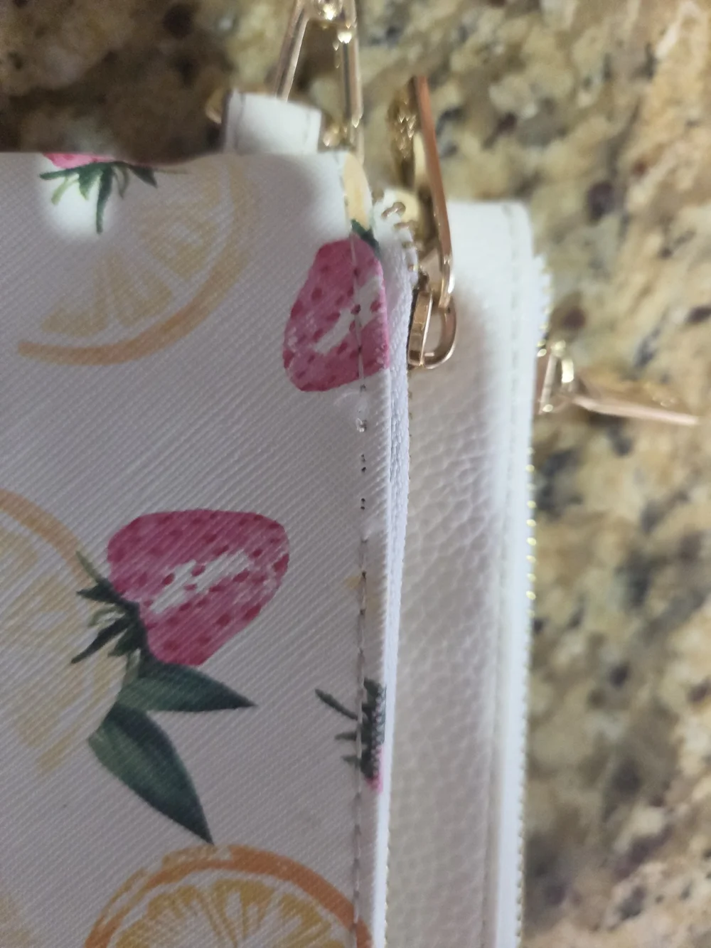 Nanette Lepore Cream Citrus & Strawberry Crossbody Bag